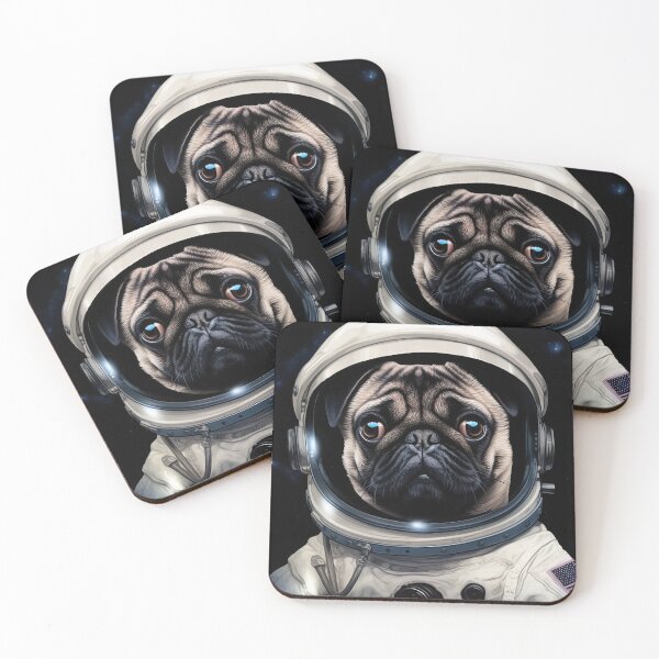 Item preview, Carmen the Brave Pug - Apollo 11 Mission USA designed and sold by Pixelboys.