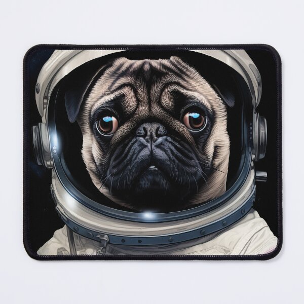 Item preview, Carmen the Brave Pug - Apollo 11 Mission USA designed and sold by Pixelboys.