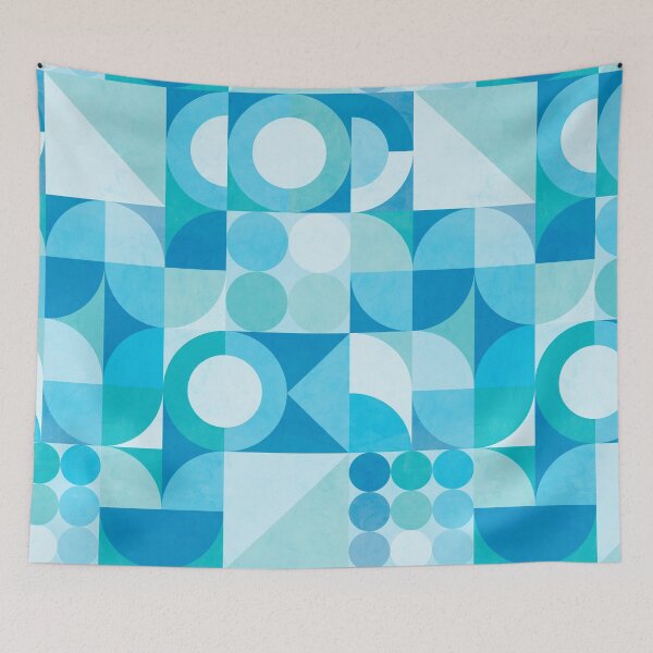 Item preview, Abstract Bauhaus Summer Blues with tints of blue, t designed and sold by Dominiquevari.