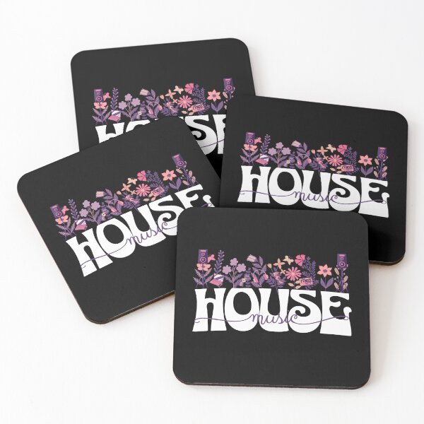 Item preview, HOUSE MUSIC  - In Full Bloom (white/pink/purple) designed and sold by Discothreadz.