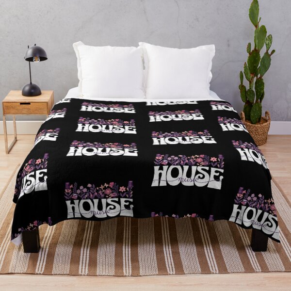 Item preview, HOUSE MUSIC  - In Full Bloom (white/pink/purple) designed and sold by Discothreadz.