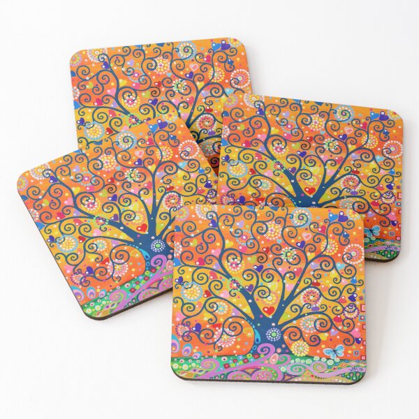 Item preview, Tree of Life, Hearts and Orange Sky designed and sold by MarkBetsonArt.