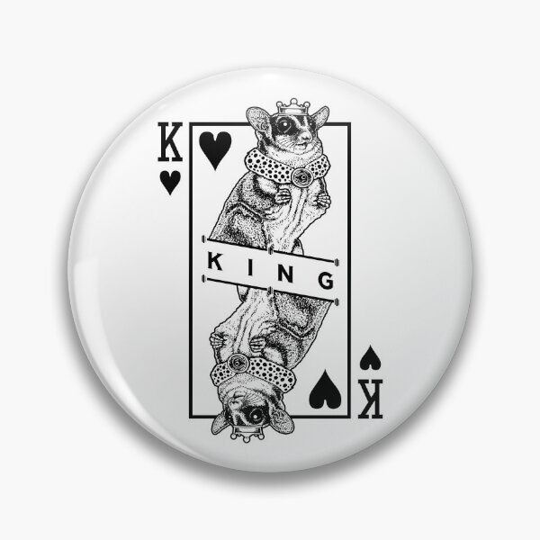 Item preview, Sugar Glider Lover King Of Hearts Funny Pet Possum Pop Art designed and sold by GrandeDuc.