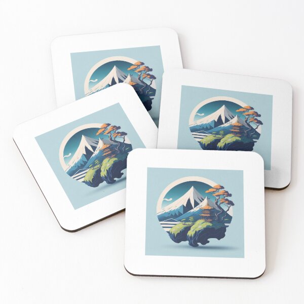 Item preview, Japanese Zen Mountain temple retreat design 3 designed and sold by ROBIN MACGREGOR.