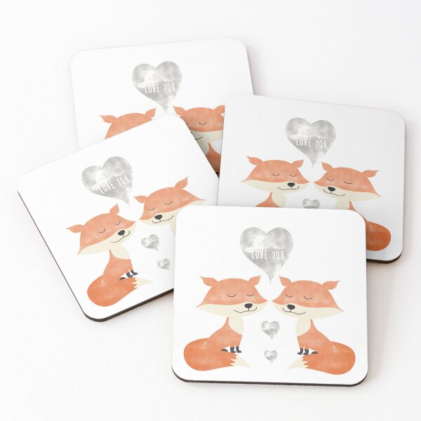 Item preview, Loving Fox Couple - I love you - Happy Valentines Day designed and sold by thewishdesigns.
