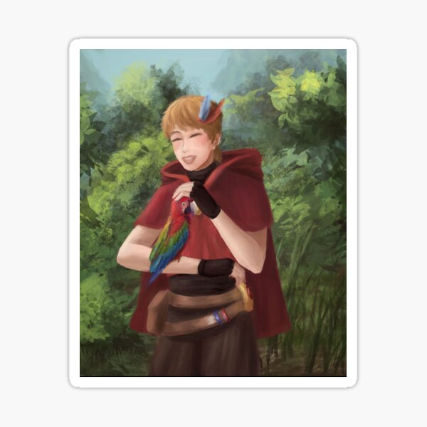Grian avec son perroquet de compagnie Sticker