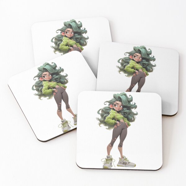 Item preview, Green haired sport girl designed and sold by mooonstyle.
