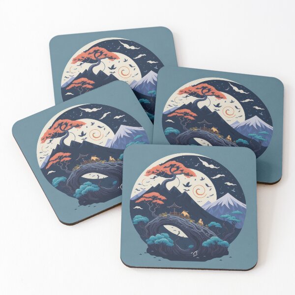 Item preview, Japanese Zen Mountain temple retreat design 7 designed and sold by ROBIN MACGREGOR.