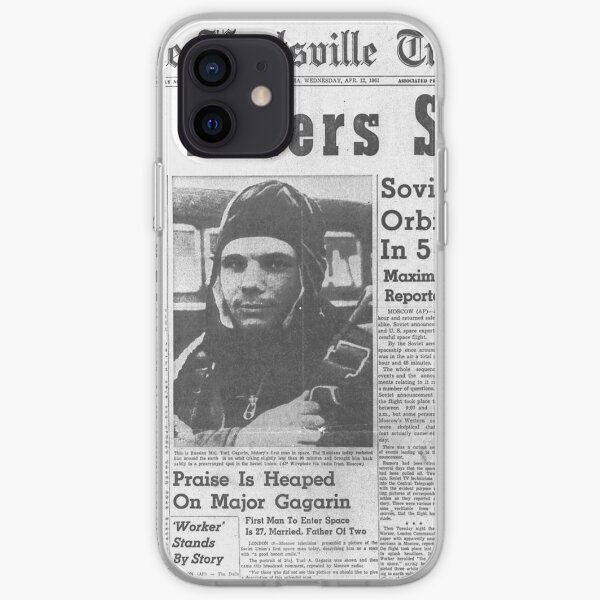Man Enters Space. Soviet Officer Orbits Globe in 5-Ton Ship iPhone Soft Case