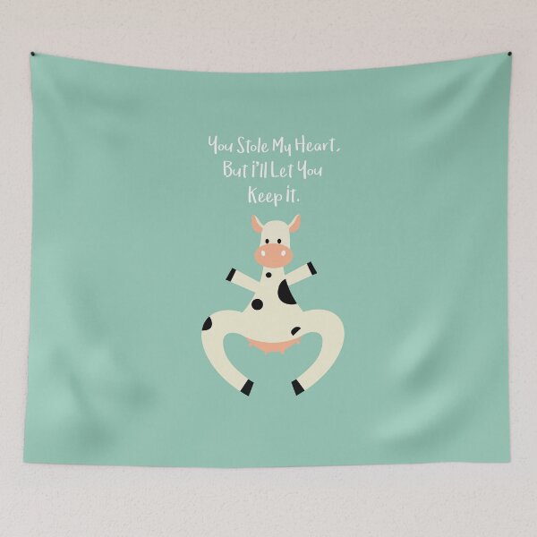 Item preview, You Stole My Heart But I will let you keep it - said the cow - Happy Valentines Day designed and sold by thewishdesigns.