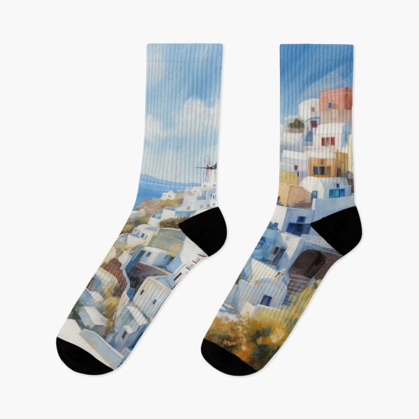 Item preview, Landscape in Santorini, Italy designed and sold by visionflyshop.