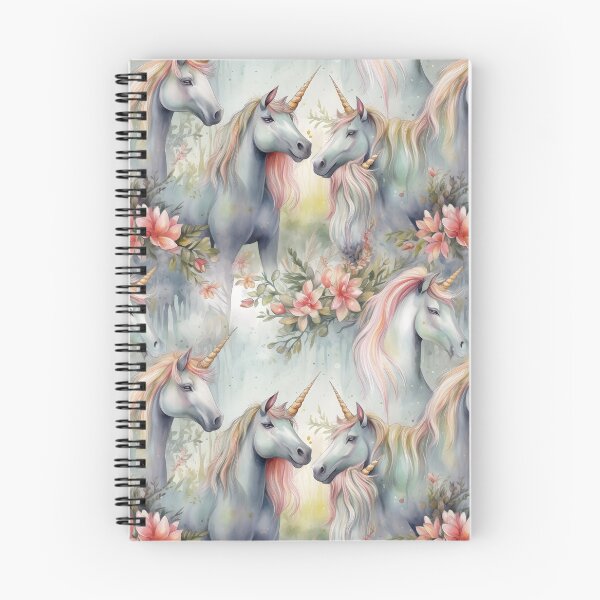 Item preview, Unicorns Fantastic Animals Unicorn Lover Floral Watercolor Pattern designed and sold by SecretDicer.