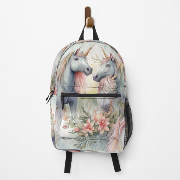 Item preview, Unicorns Fantastic Animals Unicorn Lover Floral Watercolor Pattern designed and sold by SecretDicer.