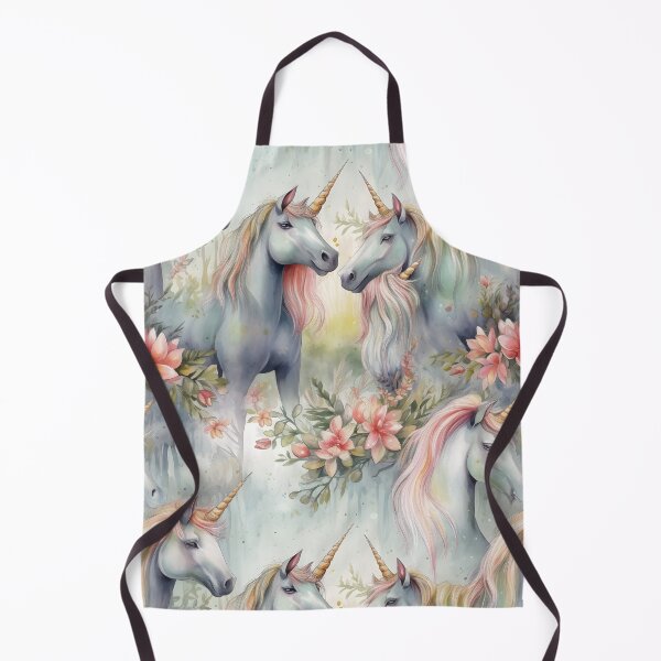 Item preview, Unicorns Fantastic Animals Unicorn Lover Floral Watercolor Pattern designed and sold by SecretDicer.