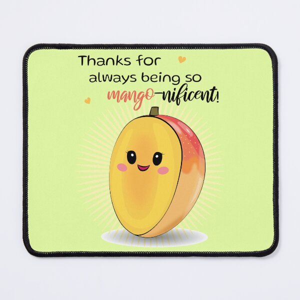 Item preview, Cute mango funny thank you with pun - Thanks for always being mango-nificent! designed and sold by HajnalkArt.