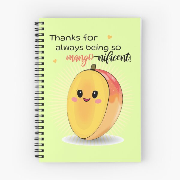 Item preview, Cute mango funny thank you with pun - Thanks for always being mango-nificent! designed and sold by HajnalkArt.