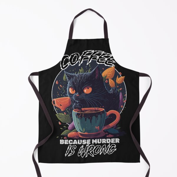 Item preview, Angry black cat - coffee because murder is wrong designed and sold by Ellisano.