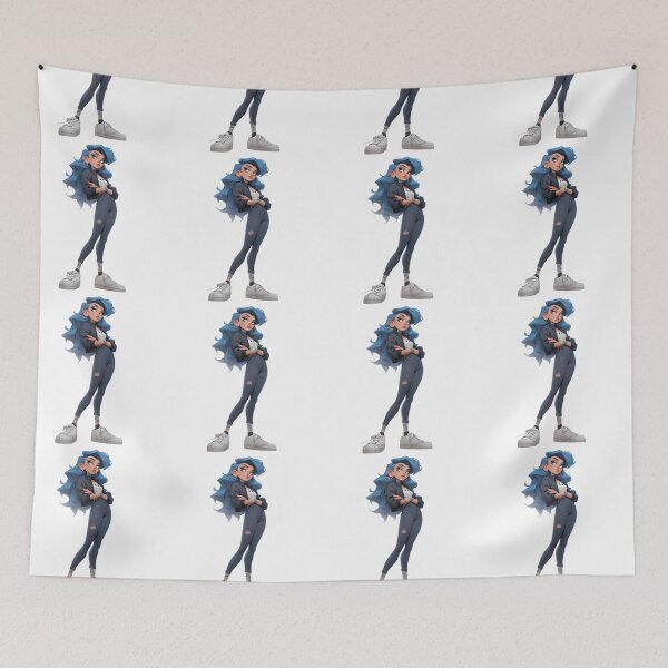 Item preview, Blue haired sport girls designed and sold by mooonstyle.