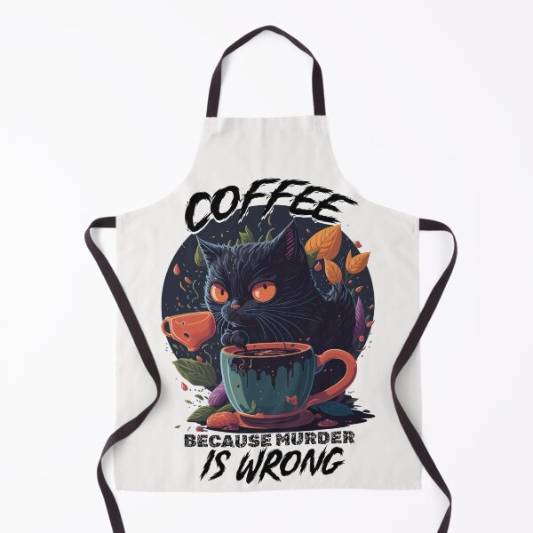 Item preview, Stressed black cat - coffee because murder is wrong designed and sold by Ellisano.
