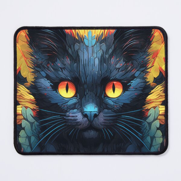 Item preview, Ornamental flower Portrait of a Cat designed and sold by Earth Celebration Designs.