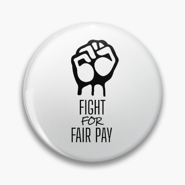 Item preview, Leftist Fair Pay Quote - Raise The Minimum Wage - Democratic Socialist Strike Action Art designed and sold by RockFireMerch.