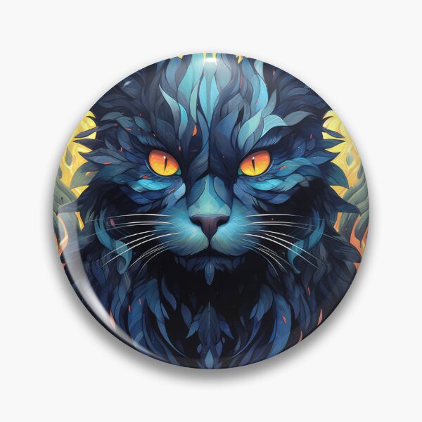 Item preview, Ornamental flower Portrait of a Cat 2 designed and sold by Earth Celebration Designs.