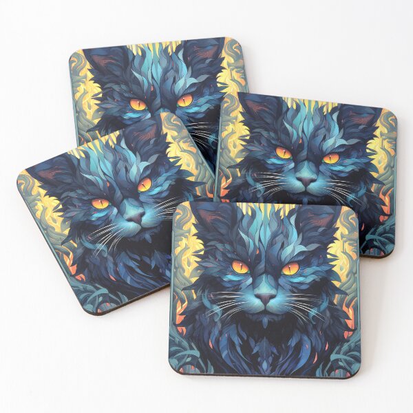 Item preview, Ornamental flower Portrait of a Cat 2 designed and sold by Earth Celebration Designs.