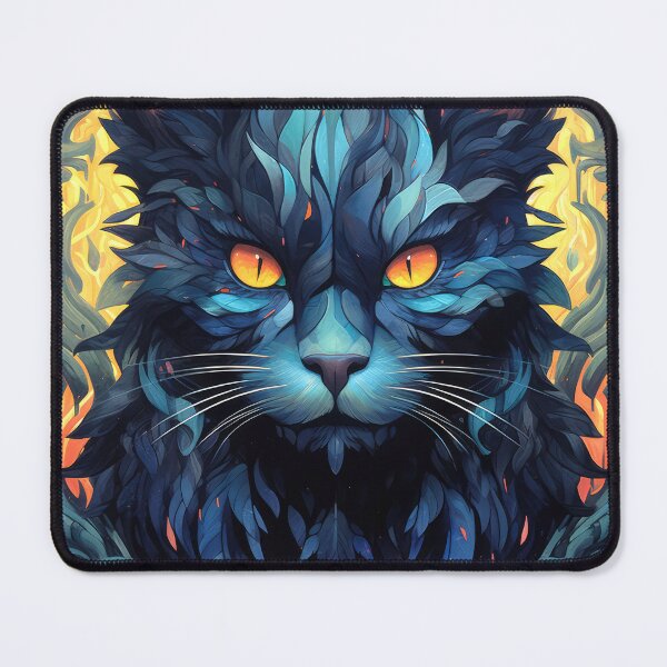 Item preview, Ornamental flower Portrait of a Cat 2 designed and sold by Earth Celebration Designs.