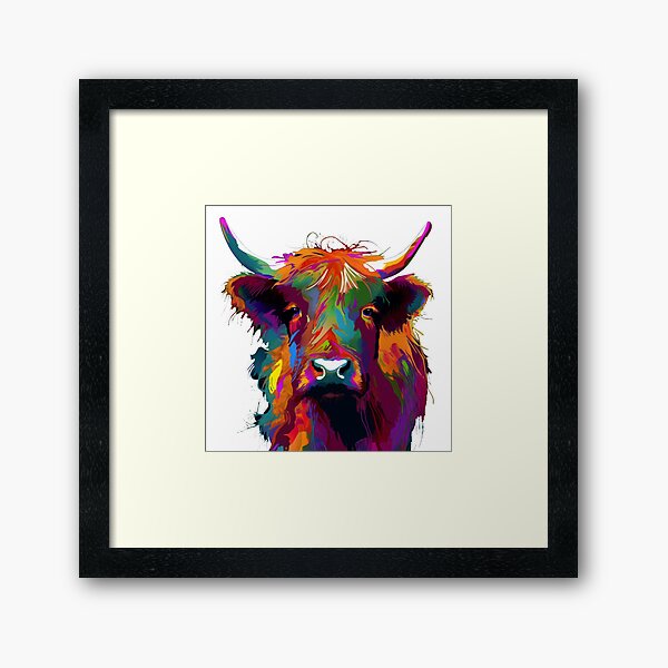 Portrait Of A Highland Cow By Dorit Fuhg Unframed Wall Canvas