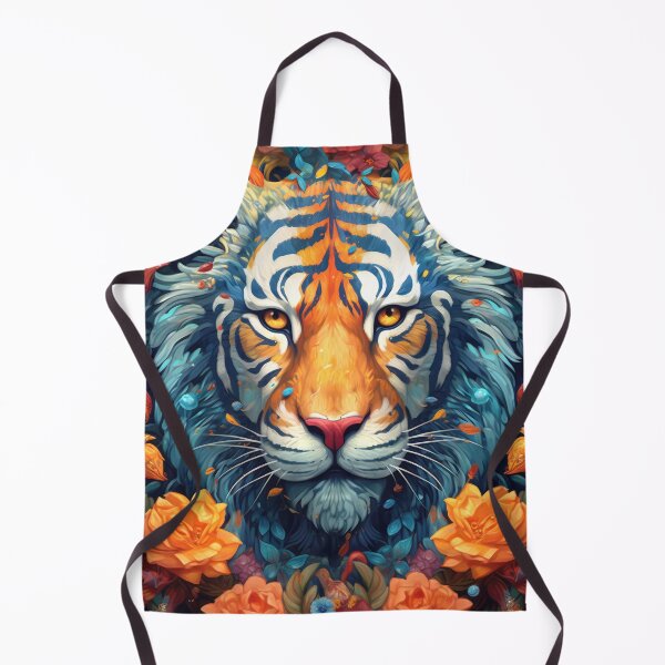 Item preview, Ornamental flower Portrait of a Tiger designed and sold by Earth Celebration Designs.