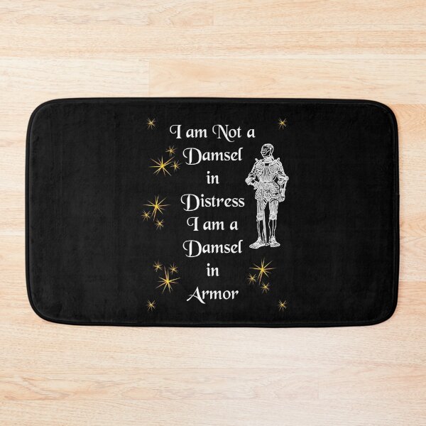Item preview, 'I Am Not a Damsel in Distress I am a Damsel in Armor' Soldier Funny Quote - Medieval Designs Collection designed and sold by Ridiculam Toga.