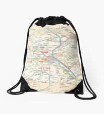 Paris Subway Map - France Rucksackbeutel