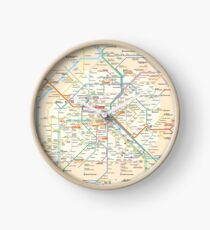 Paris Subway Map - France Clock