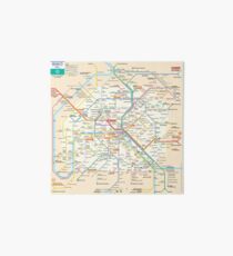 Paris Subway Map - France Art Board