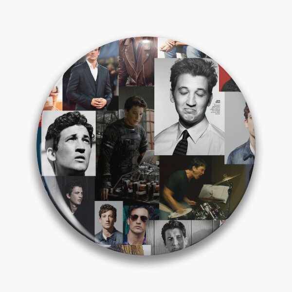 Item preview, Miles Teller Abstract Square Photos Seamless Collage designed and sold by GoghGetta.