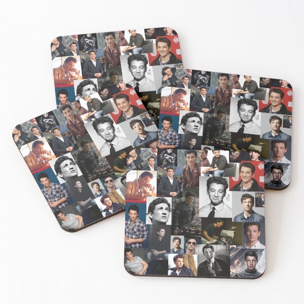 Item preview, Miles Teller Abstract Square Photos Seamless Collage designed and sold by GoghGetta.