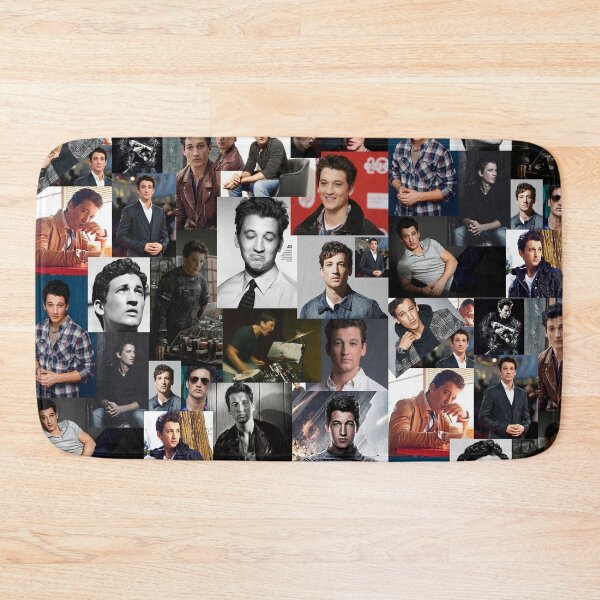 Item preview, Miles Teller Abstract Square Photos Seamless Collage designed and sold by GoghGetta.
