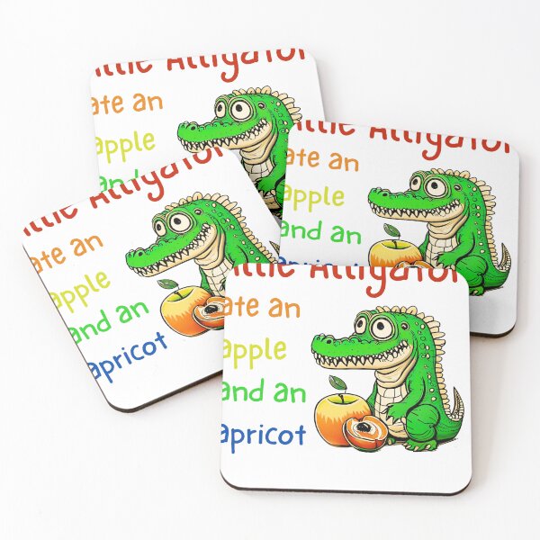 Item preview, Allie Alligator ate an apple and an apricot. designed and sold by digitaldraw4you.