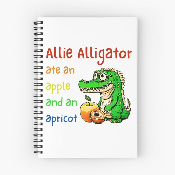 Item preview, Allie Alligator ate an apple and an apricot. designed and sold by digitaldraw4you.