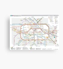 Berlin U-Bahn Map - Germany Canvas Print