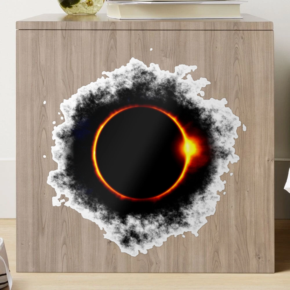 Totality 2017 Total Solar Eclipse Car Decal - 5" White Bumper Sticker For Cars, Laptops & More
