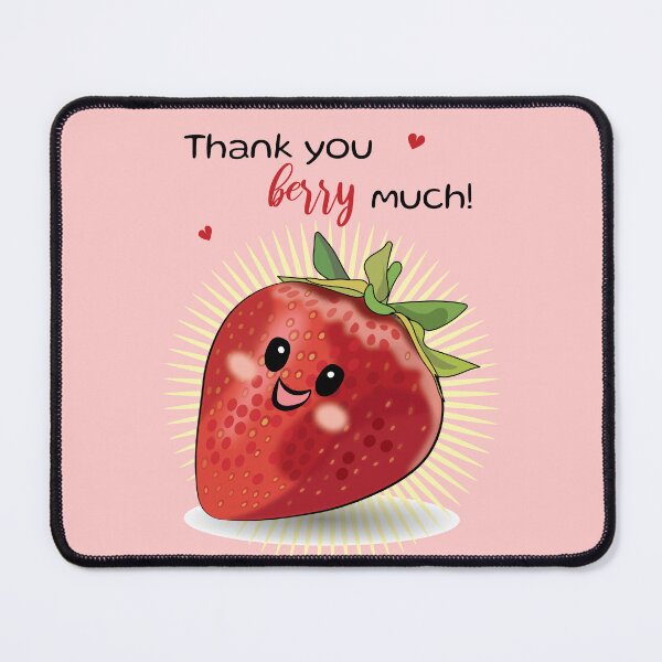 Item preview, Thank you berry much! Cute strawberry kawaii design designed and sold by HajnalkArt.