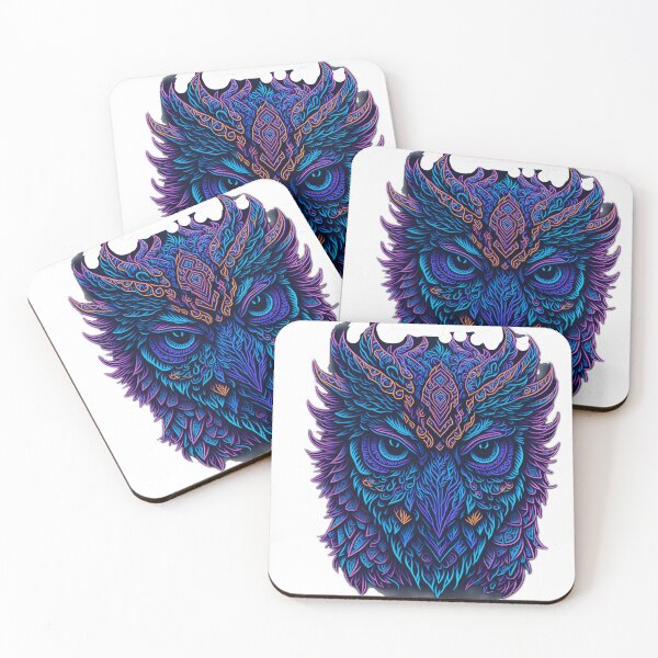 Item preview, Psychedelic Owl Sticker with Isometric Design designed and sold by RedArtG09.