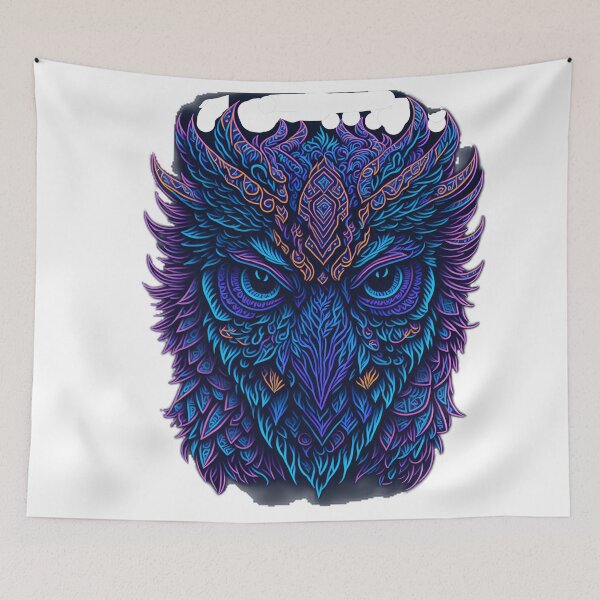 Item preview, Psychedelic Owl Sticker with Isometric Design designed and sold by RedArtG09.