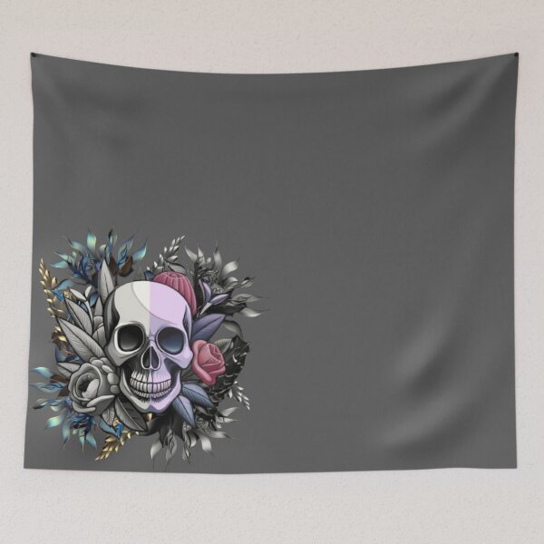 Item preview, Skull with flowers  designed and sold by MArtex.
