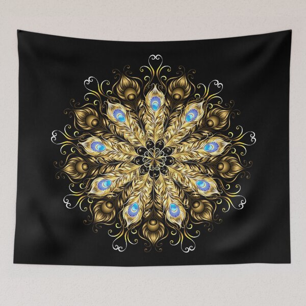 Item preview, Mandala of the Golden Peacock Feathers designed and sold by Blackmoon9.
