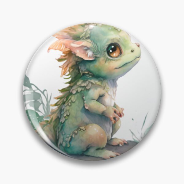 Item preview, a watercolor painting of a baby dragon designed and sold by dillodnh34.