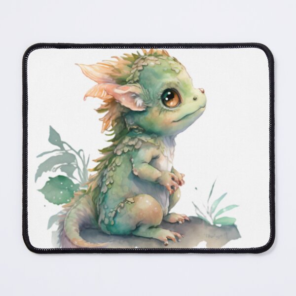 Item preview, a watercolor painting of a baby dragon designed and sold by dillodnh34.