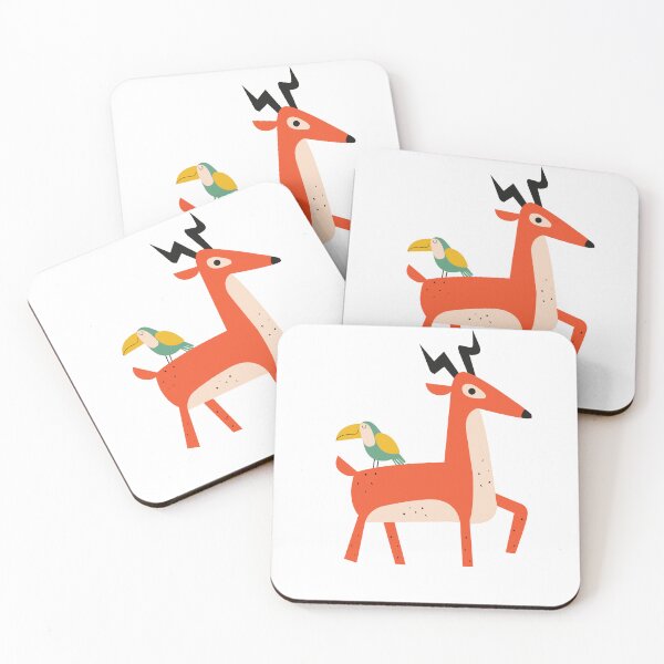 Item preview, A deer & bird designed and sold by BubblePandas.