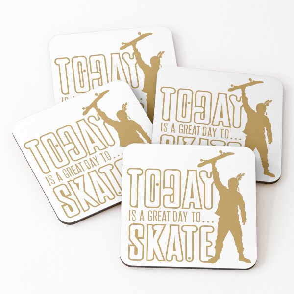Item preview, Today is a Great Day to Skate - Skate or Die - Brown Gold designed and sold by Alien-Theory.